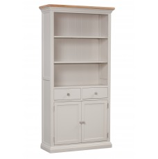 Cotswold Grey Painted 2 Door 2 Drawer Large Bookcase